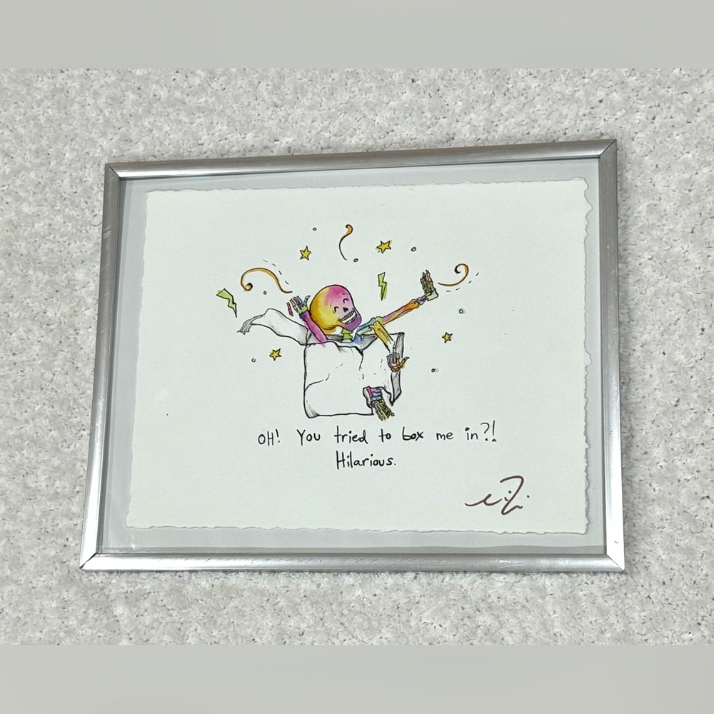 “Can’t Box Me In” Signed Art Print – Melissa Villaseñor - Approx. 7” x 9”